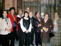Con un grupo de pintores asistentes a la exposición de Tere López Ameijeiras